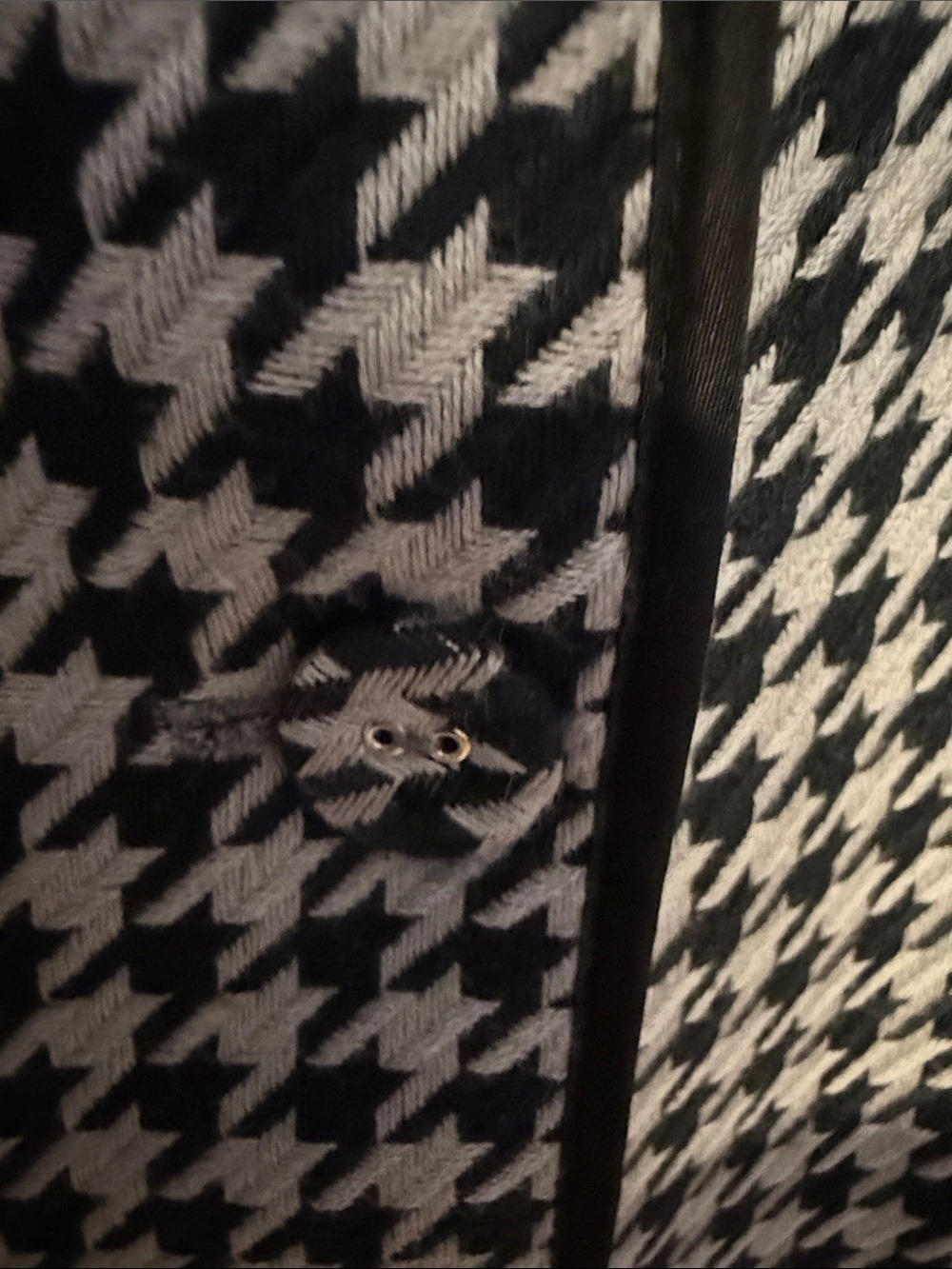 Monterey Bay Houndstooth Blazer Black Gray Piped Trim Tailored Sz 16 - Picture 5 of 9